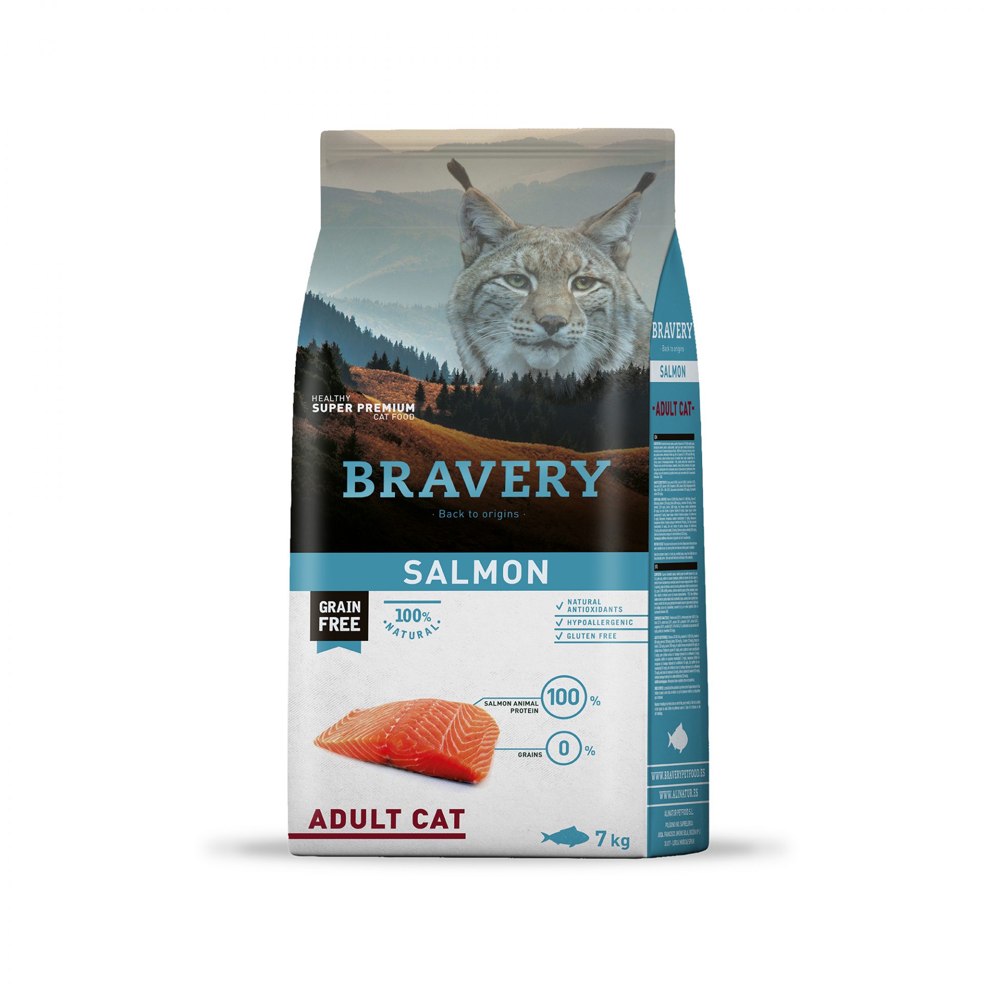 4GA070004 BRAVERY SALMON ADULT CAT 7 KG - Imagen 1