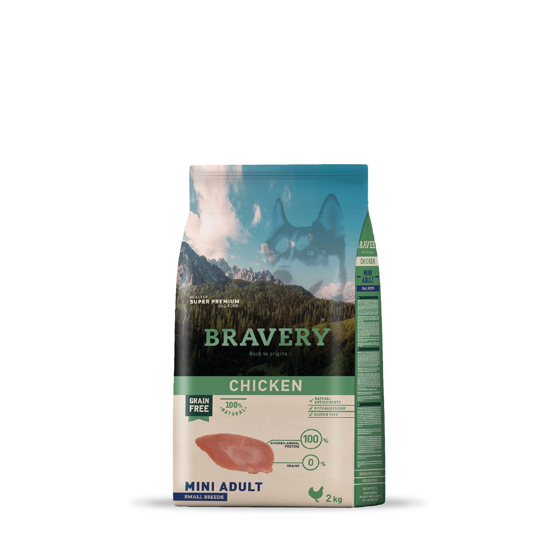 4PE020005 BRAVERY CHICKEN MINI ADULT SMALL BREEDS 2 KG - Imagen 1