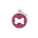 MY FAMILY PINK BIG GLITTER CIRCLE WHITE BONE
