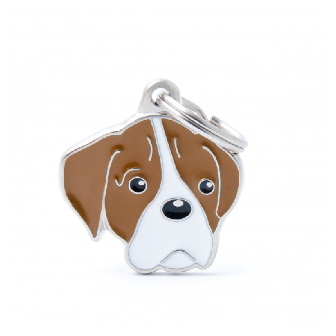 MF34BROWNWHITE (1) MY FAMILY WHITE AND BROWN BOXER - Imagen 1