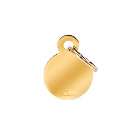 MY FAMILY SMALL ROUND GOLDEN BRASS