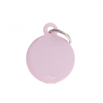 MY FAMILY BIG ROUND ALUMINUM PINK