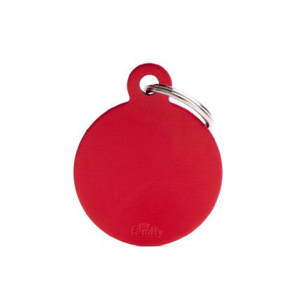 MY FAMILY BIG ROUND ALUMINUM RED