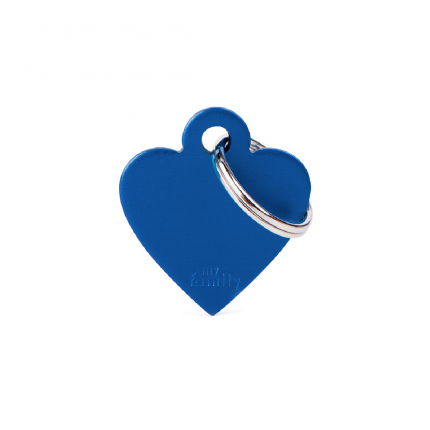 MY FAMILY SMALL HEART ALUMINUM BLUE