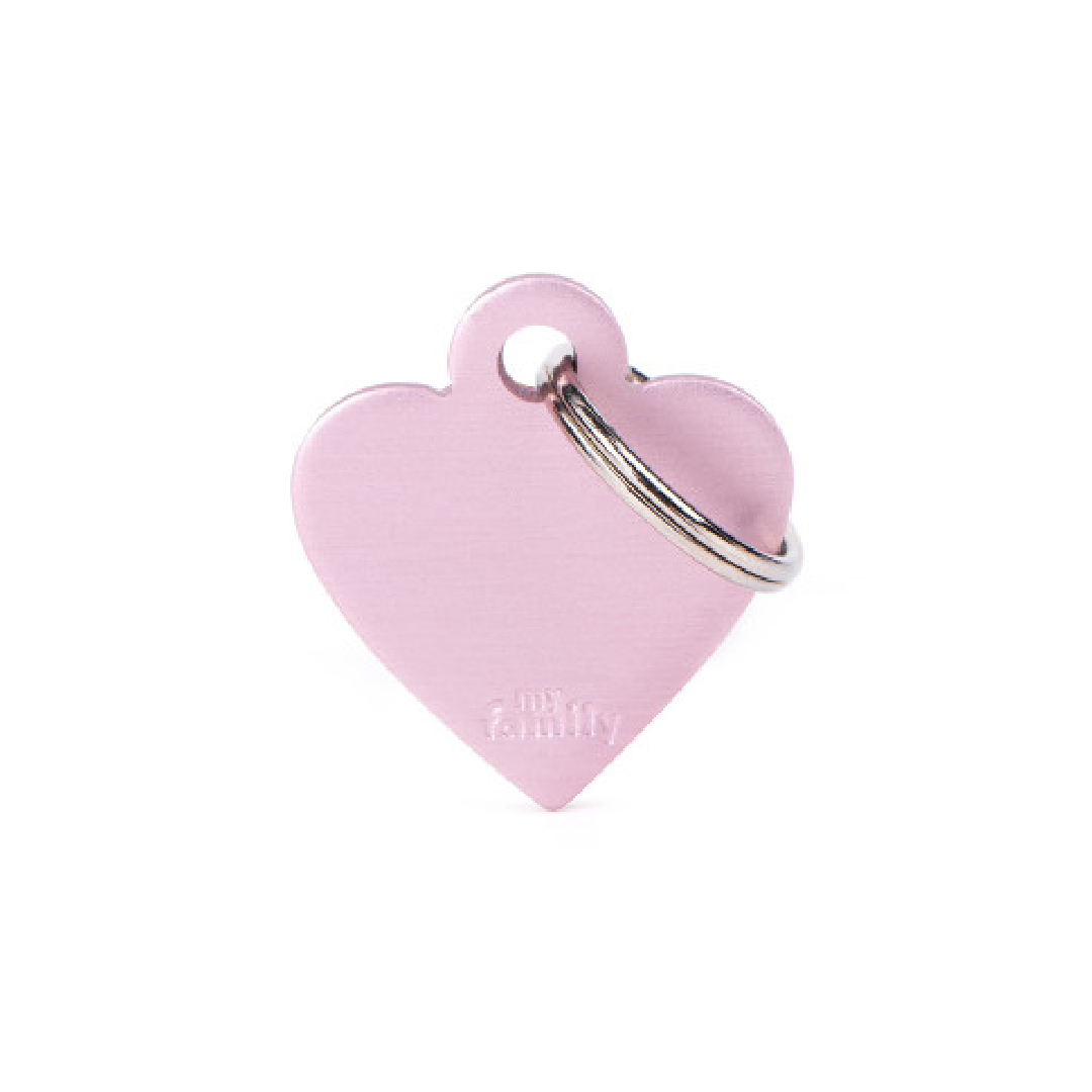 MFB24 (1) MY FAMILY SMALL HEART ALUMINUM PINK - Imagen 1