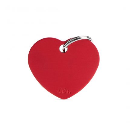 MY FAMILY BIG HEART ALUMINUM RED