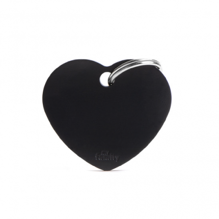 MY FAMILY BIG HEART ALUMINUM BLACK