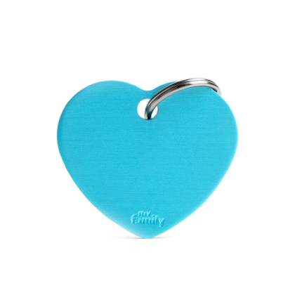 MY FAMILY BIG HEART ALUMINUM LIGHT BLUE