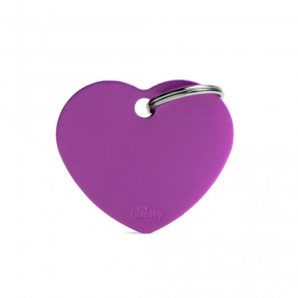 MY FAMILY BIG HEART ALUMINUM PURPLE