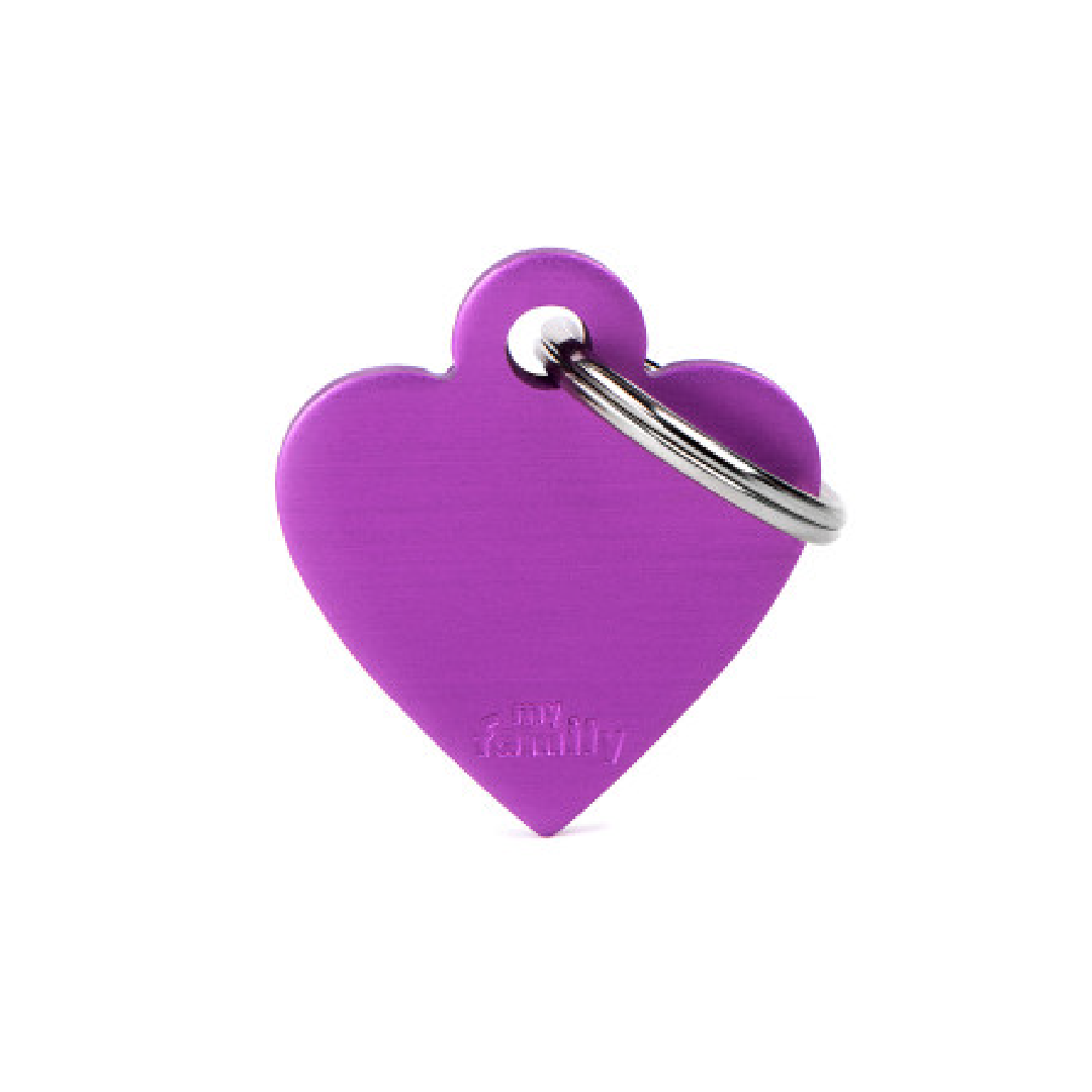 MFB71 (1) MY FAMILY SMALL HEART ALUMINUM PURPLE - Imagen 1