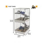 FP JAULA PARA HURON, FURET TOWER GREY, 75x80x161h cm - Imagen 2