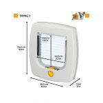 FP PUERTA P/MASCOTAS, SWING 3, 22.5x5x25.2h, BLANCO - Imagen 2