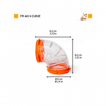 FP TUBO PARA HAMSTER EN CURVA, 6 cm diam - Imagen 2