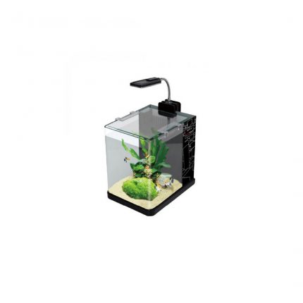 MINI ACUARIO + SISTEMA FILTRACIÓN + ILUMINACIÓN LED BOYU