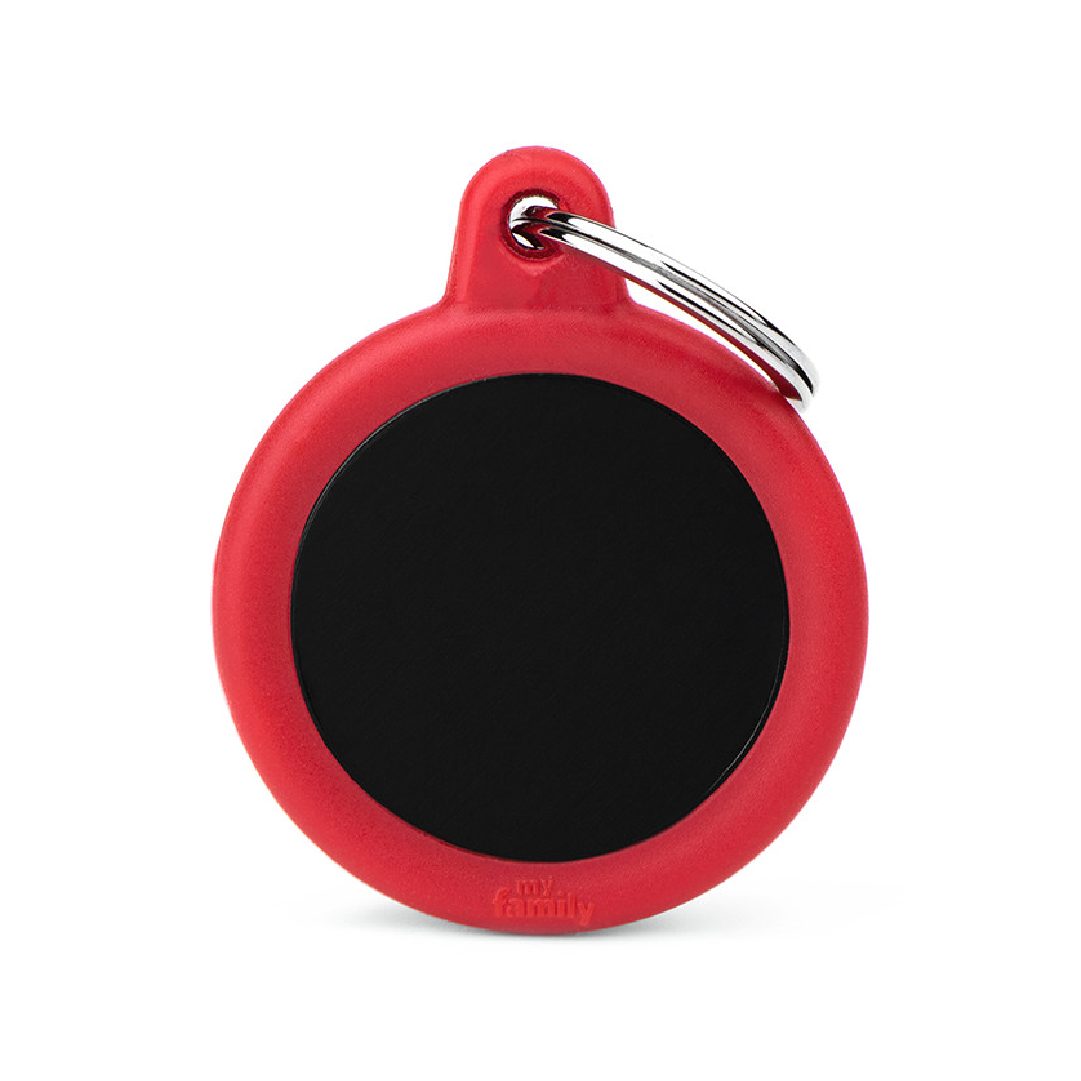 HTA04REDMP (1) MY FAMILY BLACK CIRCLE ALU RED RUBBER - Imagen 1