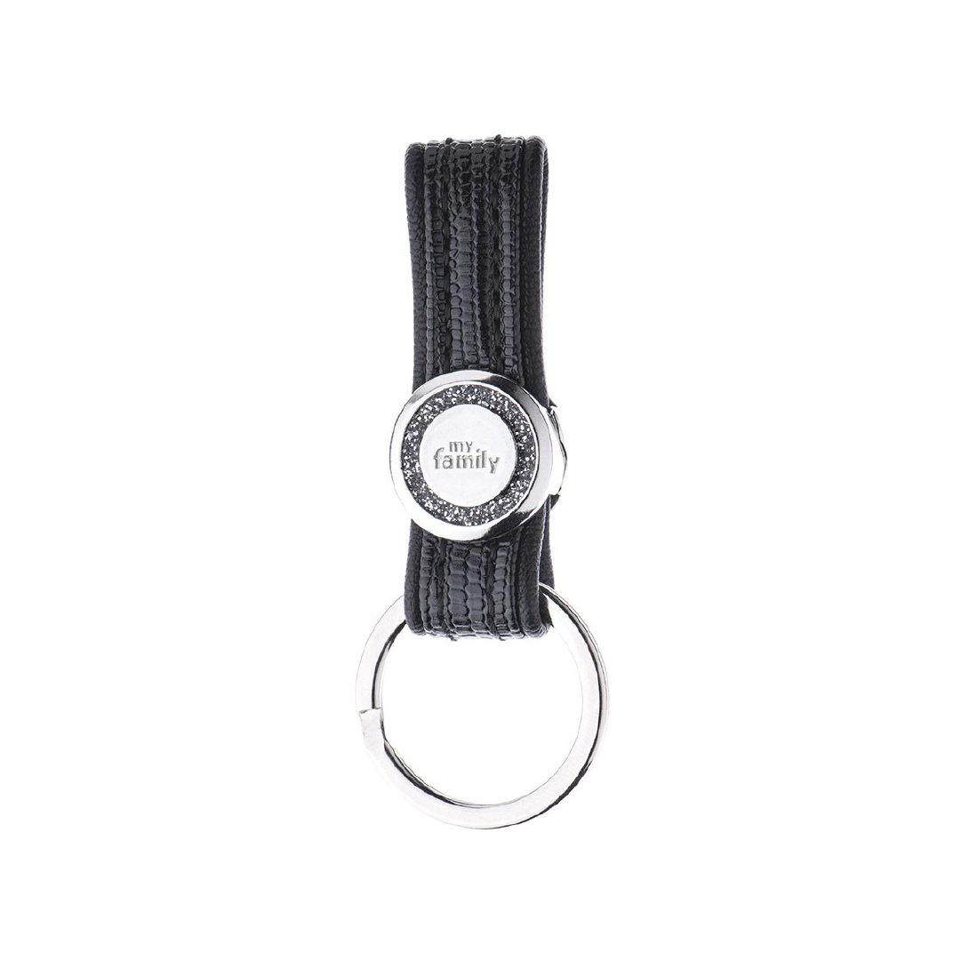 MF1088 MY FAMILY BLACK GLITTER SAINT TROPEZ KEYRING - Imagen 1