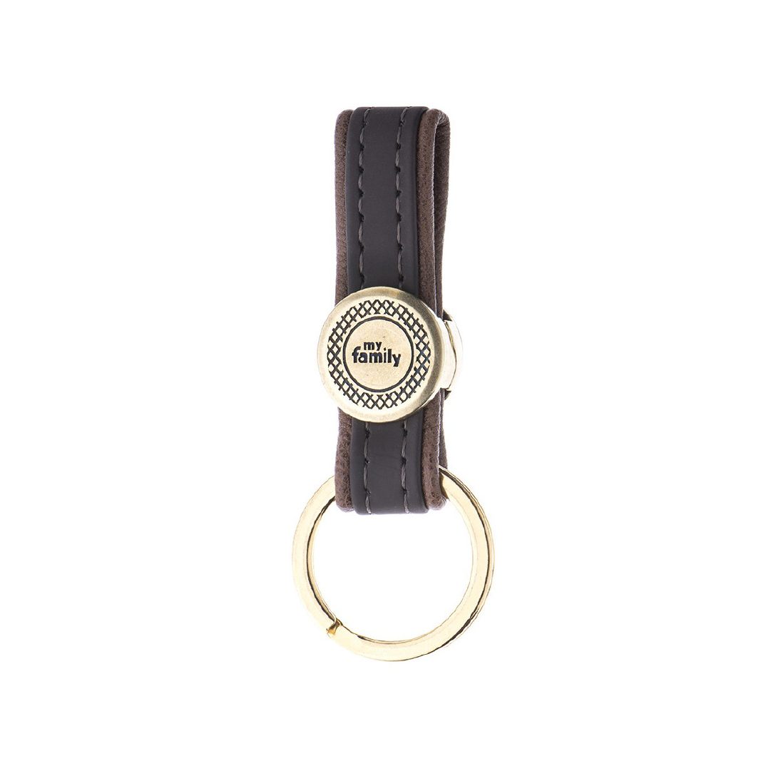 MF1174 MY FAMILY BROWN BILBAO KEYRING ENGLISH BRASS - Imagen 1