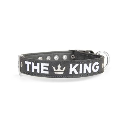 MF COLLAR ROYAL THE KING, GRIS Y NEGRO, 27/35-1,6 cm / SM