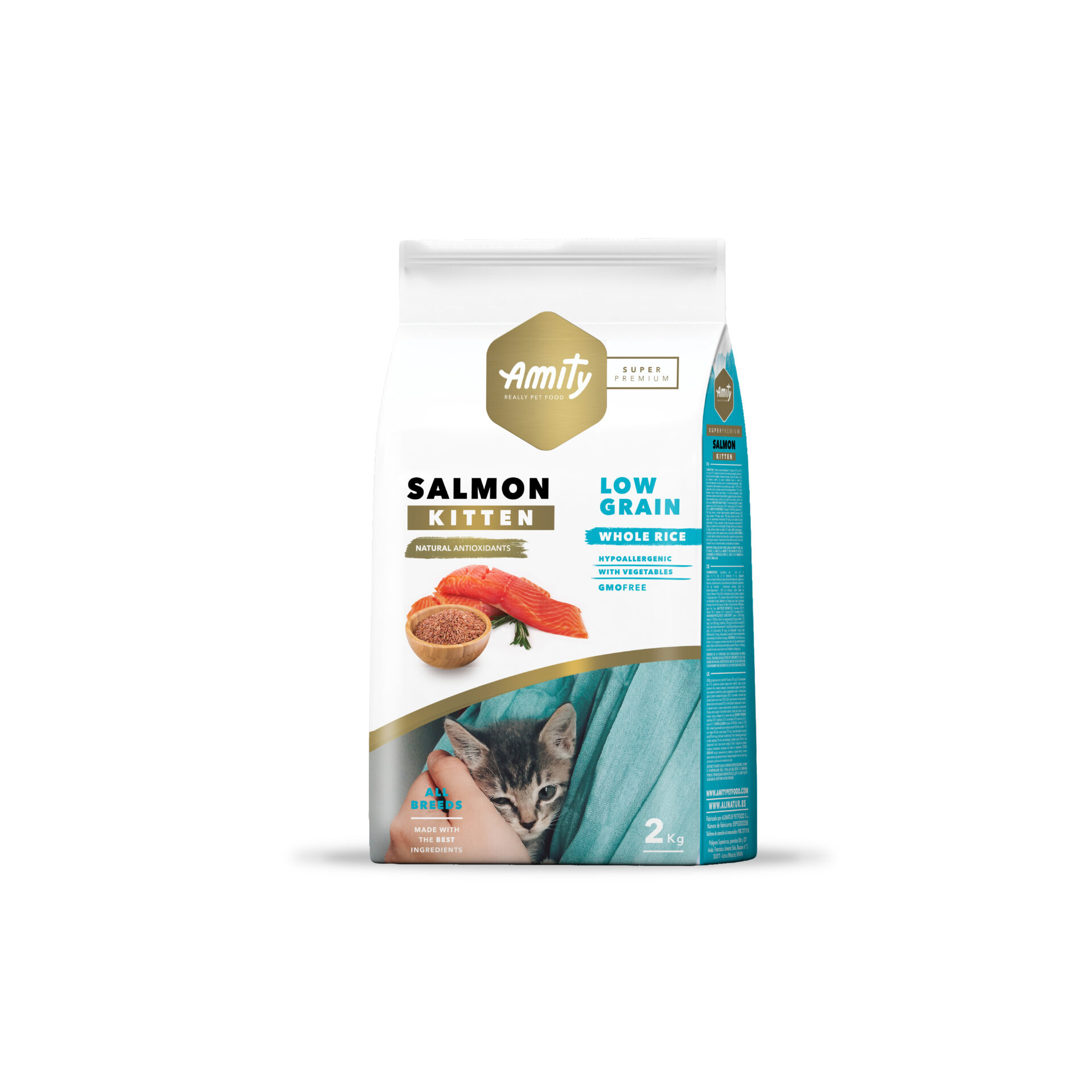 4GA020038 AMITY SP LOW GRAIN SALMON KITTEN 2 KG - Imagen 1