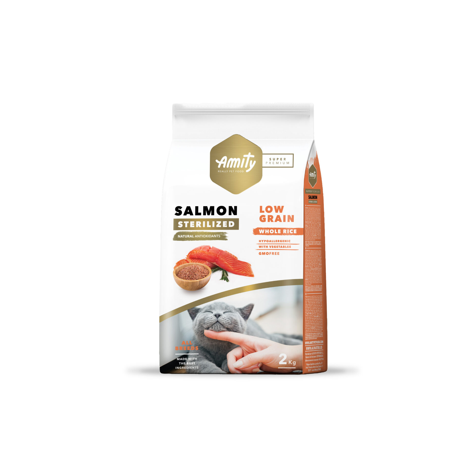 4GA070010 AMITY SP LOW GRAIN SALMON ADULT CAT STERILIZED 7 KG - Imagen 1