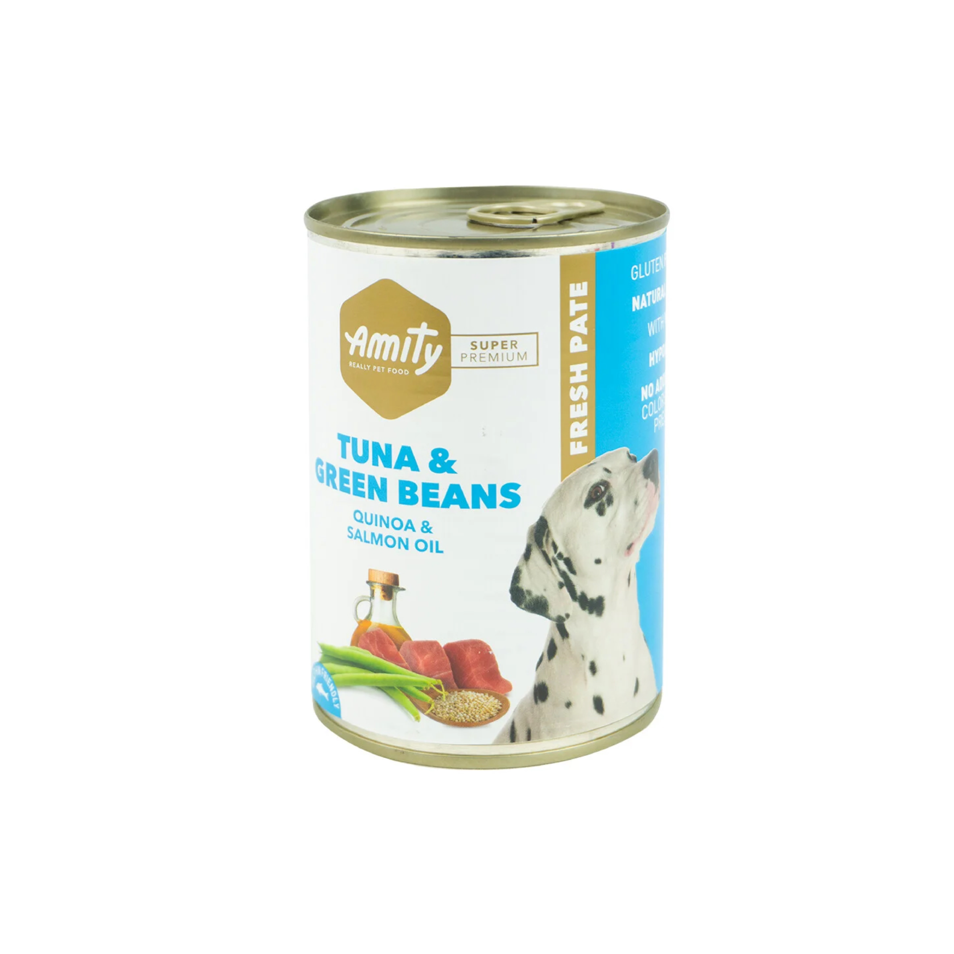5PE40004 AMITY TUNA AND GREEN BEAS ADULT DOG WET FOOD 400 GR - Imagen 1